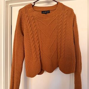 Almost Famous Rust Cable Knit Sweater